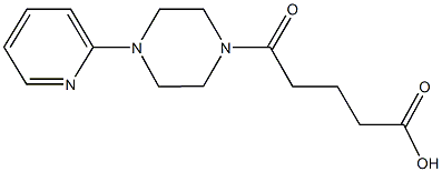 5-oxo-5-[4-(2-pyridinyl)-1-piperazinyl]pentanoic acid 구조식 이미지