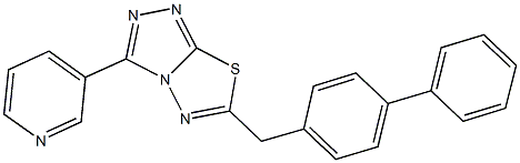 6-([1,1'-biphenyl]-4-ylmethyl)-3-(3-pyridinyl)[1,2,4]triazolo[3,4-b][1,3,4]thiadiazole Structure