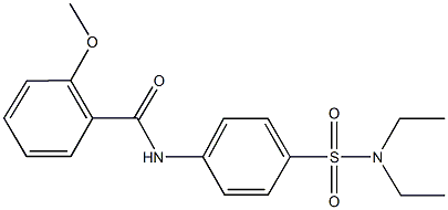 N-{4-[(diethylamino)sulfonyl]phenyl}-2-methoxybenzamide 구조식 이미지