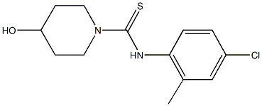 N-(4-chloro-2-methylphenyl)-4-hydroxy-1-piperidinecarbothioamide 구조식 이미지