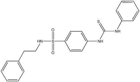 4-[(anilinocarbothioyl)amino]-N-(2-phenylethyl)benzenesulfonamide Structure