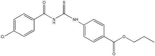 propyl 4-({[(4-chlorobenzoyl)amino]carbothioyl}amino)benzoate 구조식 이미지