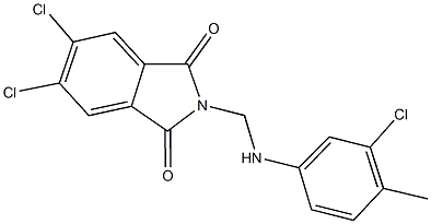 5,6-dichloro-2-[(3-chloro-4-methylanilino)methyl]-1H-isoindole-1,3(2H)-dione Structure