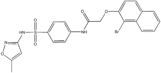 2-[(1-bromo-2-naphthyl)oxy]-N-(4-{[(5-methylisoxazol-3-yl)amino]sulfonyl}phenyl)acetamide Structure