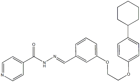 N'-{3-[2-(4-cyclohexylphenoxy)ethoxy]benzylidene}isonicotinohydrazide Structure