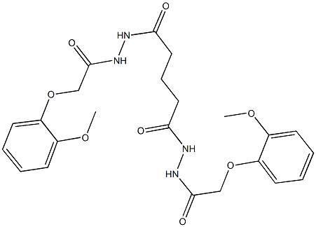 2-(2-methoxyphenoxy)-N'-(5-{2-[(2-methoxyphenoxy)acetyl]hydrazino}-5-oxopentanoyl)acetohydrazide 구조식 이미지