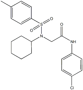 N-(4-chlorophenyl)-2-{cyclohexyl[(4-methylphenyl)sulfonyl]amino}acetamide 구조식 이미지