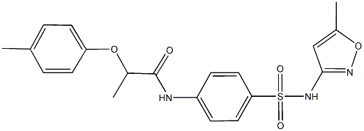 N-(4-{[(5-methyl-3-isoxazolyl)amino]sulfonyl}phenyl)-2-(4-methylphenoxy)propanamide Structure