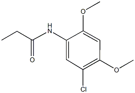 N-(5-chloro-2,4-dimethoxyphenyl)propanamide 구조식 이미지