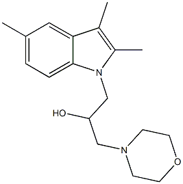 1-(4-morpholinyl)-3-(2,3,5-trimethyl-1H-indol-1-yl)-2-propanol Structure