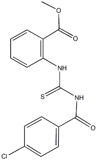 methyl 2-({[(4-chlorobenzoyl)amino]carbothioyl}amino)benzoate Structure