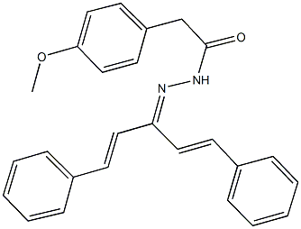 2-(4-methoxyphenyl)-N'-[3-phenyl-1-(2-phenylvinyl)-2-propenylidene]acetohydrazide Structure