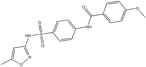 4-methoxy-N-(4-{[(5-methylisoxazol-3-yl)amino]sulfonyl}phenyl)benzamide 구조식 이미지