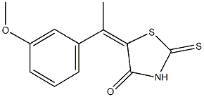 5-[1-(3-methoxyphenyl)ethylidene]-2-thioxo-1,3-thiazolidin-4-one 구조식 이미지