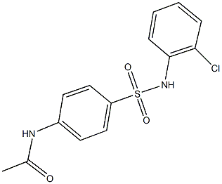 N-{4-[(2-chloroanilino)sulfonyl]phenyl}acetamide Structure