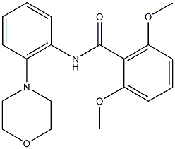 2,6-dimethoxy-N-[2-(4-morpholinyl)phenyl]benzamide Structure