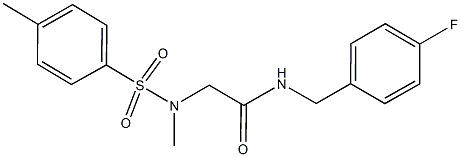 N-(4-fluorobenzyl)-2-{methyl[(4-methylphenyl)sulfonyl]amino}acetamide Structure