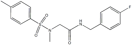 N-(4-fluorobenzyl)-2-{methyl[(4-methylphenyl)sulfonyl]amino}acetamide 구조식 이미지