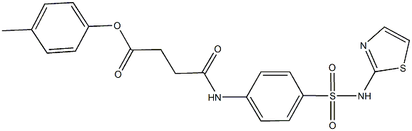 4-methylphenyl 4-oxo-4-{4-[(1,3-thiazol-2-ylamino)sulfonyl]anilino}butanoate Structure