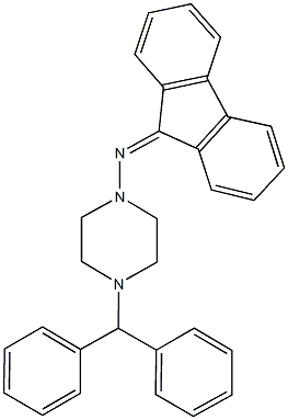 4-benzhydryl-N-(9H-fluoren-9-ylidene)-1-piperazinamine Structure