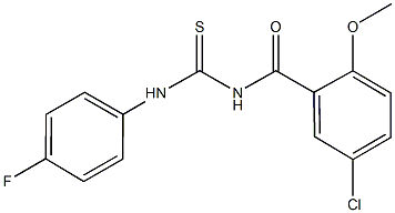 N-(5-chloro-2-methoxybenzoyl)-N'-(4-fluorophenyl)thiourea Structure