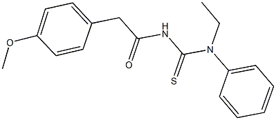 N-ethyl-N'-[(4-methoxyphenyl)acetyl]-N-phenylthiourea 구조식 이미지