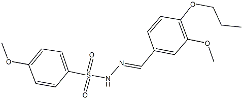 4-methoxy-N'-(3-methoxy-4-propoxybenzylidene)benzenesulfonohydrazide Structure