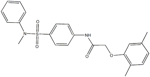 2-(2,5-dimethylphenoxy)-N-{4-[(methylanilino)sulfonyl]phenyl}acetamide Structure