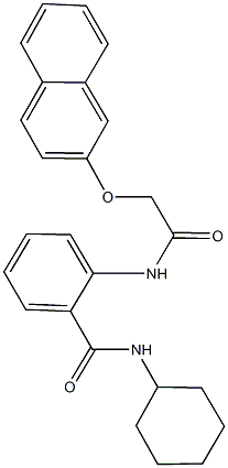 N-cyclohexyl-2-{[(2-naphthyloxy)acetyl]amino}benzamide Structure