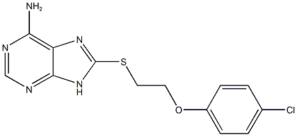 8-{[2-(4-chlorophenoxy)ethyl]sulfanyl}-9H-purin-6-ylamine Structure