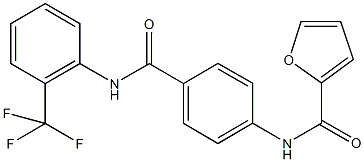 N-(4-{[2-(trifluoromethyl)anilino]carbonyl}phenyl)-2-furamide 구조식 이미지