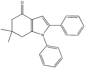 6,6-dimethyl-1,2-diphenyl-1,5,6,7-tetrahydro-4H-indol-4-one 구조식 이미지
