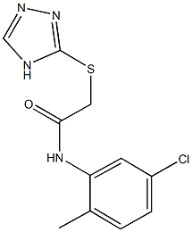 N-(5-chloro-2-methylphenyl)-2-(4H-1,2,4-triazol-3-ylsulfanyl)acetamide 구조식 이미지