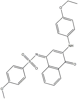 N-(3-(4-ethoxyanilino)-4-oxo-1(4H)-naphthalenylidene)-4-methoxybenzenesulfonamide 구조식 이미지