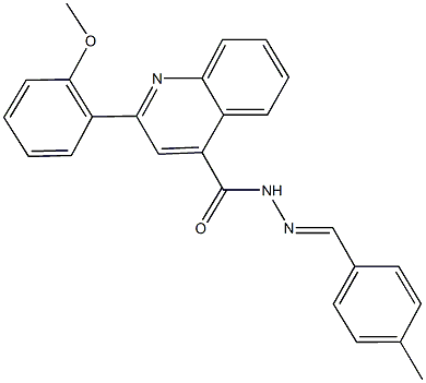 2-(2-methoxyphenyl)-N'-(4-methylbenzylidene)-4-quinolinecarbohydrazide 구조식 이미지