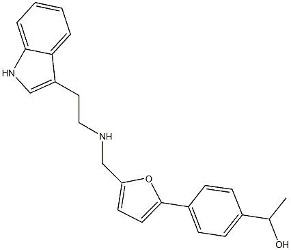 1-{4-[5-({[2-(1H-indol-3-yl)ethyl]amino}methyl)-2-furyl]phenyl}ethanol Structure