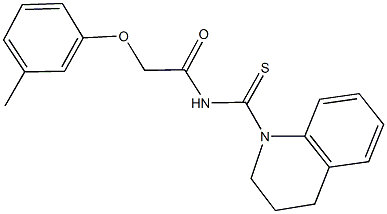 N-(3,4-dihydro-1(2H)-quinolinylcarbothioyl)-2-(3-methylphenoxy)acetamide 구조식 이미지