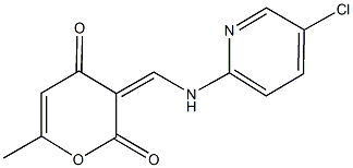 3-{[(5-chloro-2-pyridinyl)amino]methylene}-6-methyl-2H-pyran-2,4(3H)-dione Structure