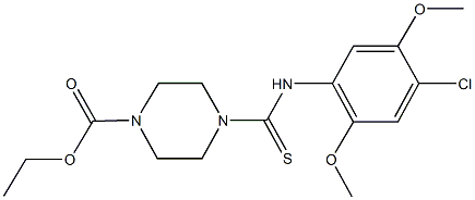 ethyl 4-[(4-chloro-2,5-dimethoxyanilino)carbothioyl]-1-piperazinecarboxylate Structure