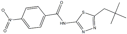 4-nitro-N-(5-neopentyl-1,3,4-thiadiazol-2-yl)benzamide 구조식 이미지