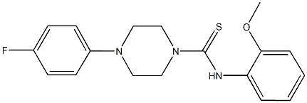 4-(4-fluorophenyl)-N-(2-methoxyphenyl)-1-piperazinecarbothioamide Structure