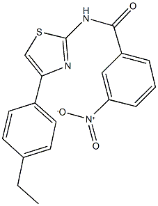 N-[4-(4-ethylphenyl)-1,3-thiazol-2-yl]-3-nitrobenzamide 구조식 이미지