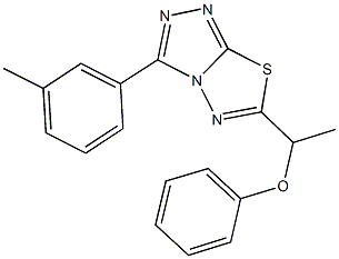 1-[3-(3-methylphenyl)[1,2,4]triazolo[3,4-b][1,3,4]thiadiazol-6-yl]ethyl phenyl ether Structure