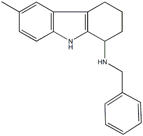 N-benzyl-N-(6-methyl-2,3,4,9-tetrahydro-1H-carbazol-1-yl)amine 구조식 이미지