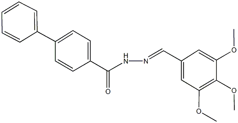 N'-(3,4,5-trimethoxybenzylidene)[1,1'-biphenyl]-4-carbohydrazide 구조식 이미지