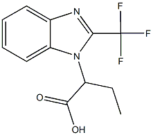 2-[2-(trifluoromethyl)-1H-benzimidazol-1-yl]butanoic acid 구조식 이미지