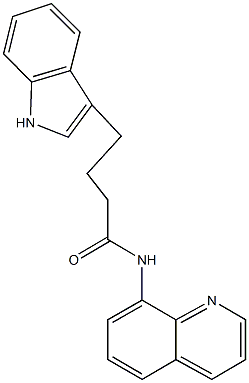 4-(1H-indol-3-yl)-N-(8-quinolinyl)butanamide 구조식 이미지