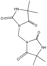 3-[(4,4-dimethyl-2,5-dioxo-1-imidazolidinyl)methyl]-5,5-dimethyl-2,4-imidazolidinedione 구조식 이미지