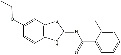 N-(6-ethoxy-1,3-benzothiazol-2(3H)-ylidene)-2-methylbenzamide Structure