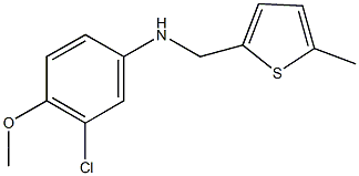 3-chloro-4-methoxy-N-[(5-methyl-2-thienyl)methyl]aniline Structure